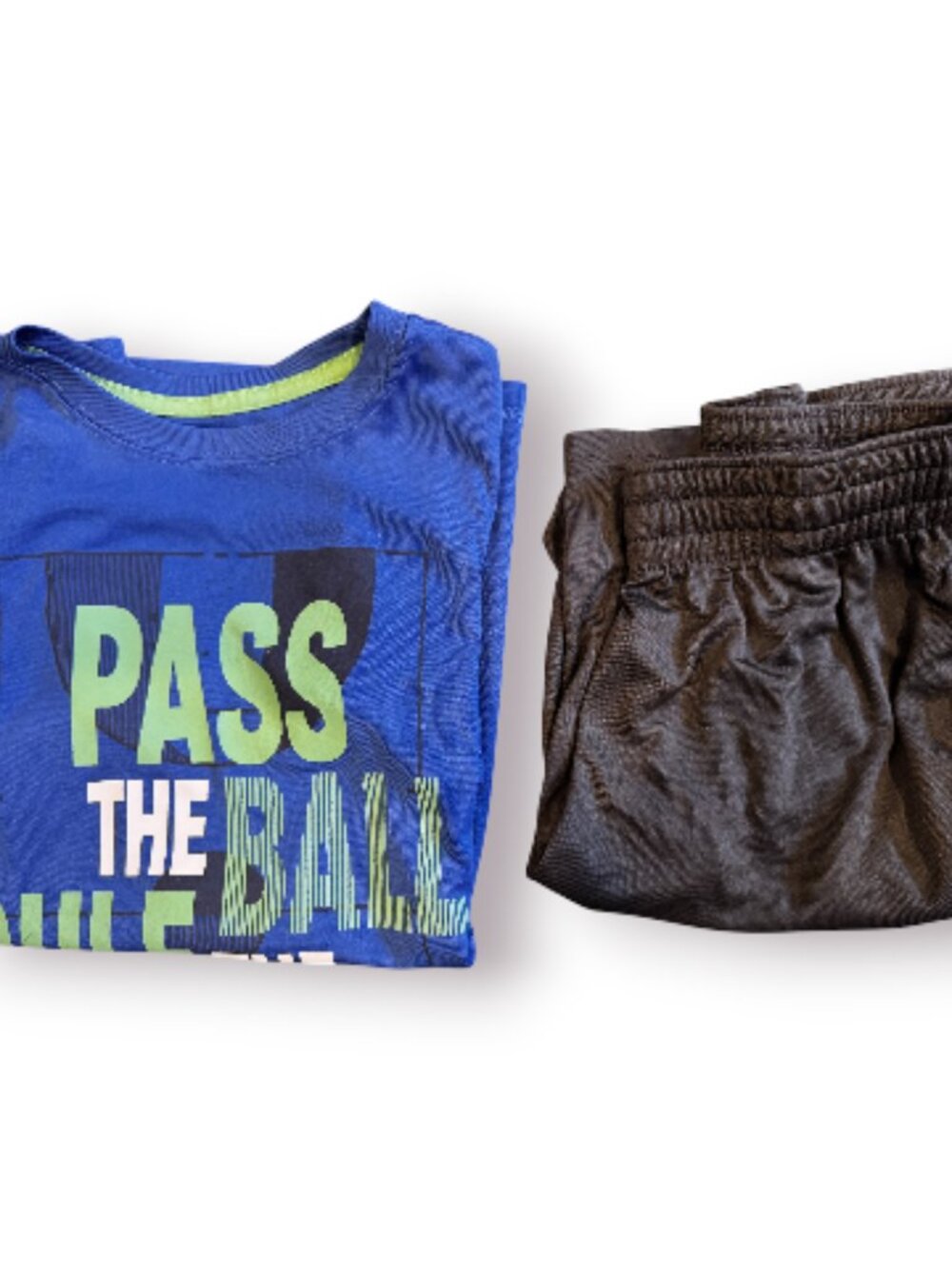 all in motion Blue and Black Boys 2-Piece 'Pass the Ball' Athletic Set